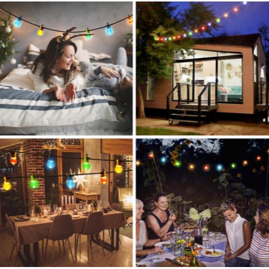 Aigostar Guirnalda de 10 bombillas de colores LED 6W 8m. interior y exterior