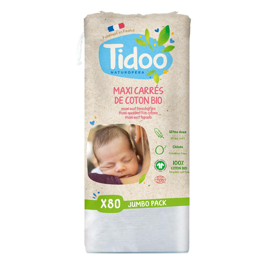 Maxi Paños Limpieza de Algodón Ultra Suaves Tidoo, 80 paños