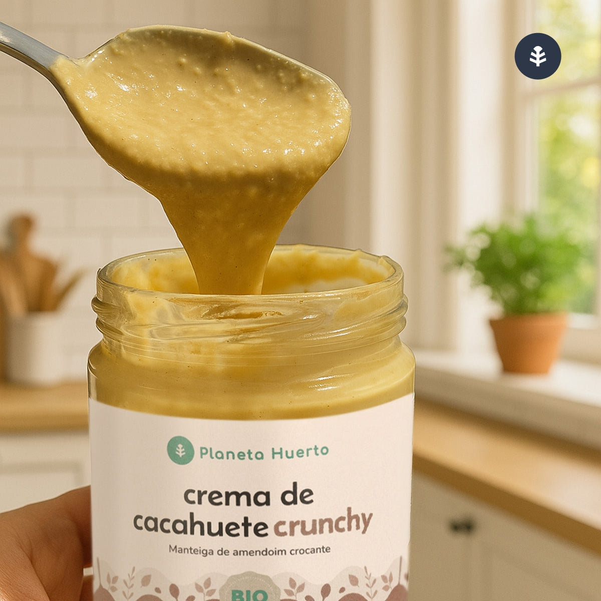 Crema de Cacahuete Crunchy ECO Planeta Huerto 350g