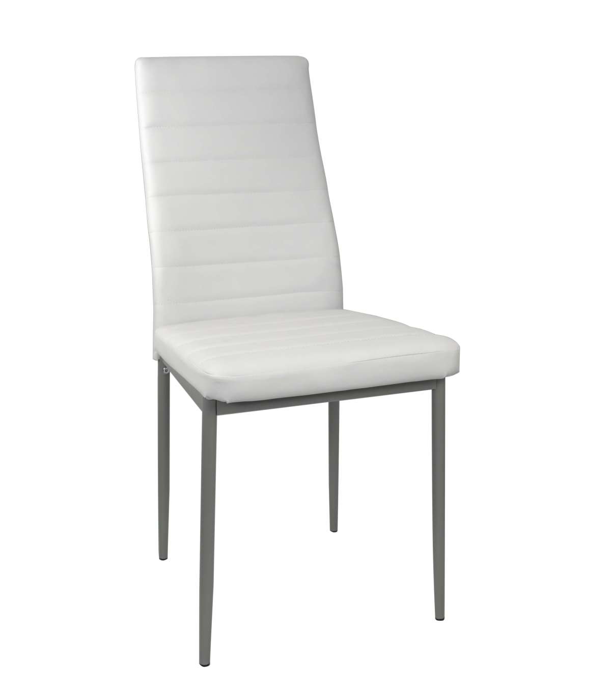 Pack De 4 Sillas Md-galera Tapizadas En Tejido Pu Blanco, 93cm(alto) 43cm(ancho) 42.5cm(la_5
