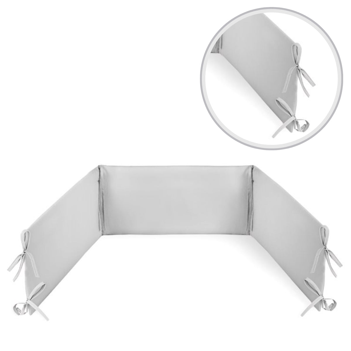 Chichonera Para Cuna 180x30 Algodón Grey