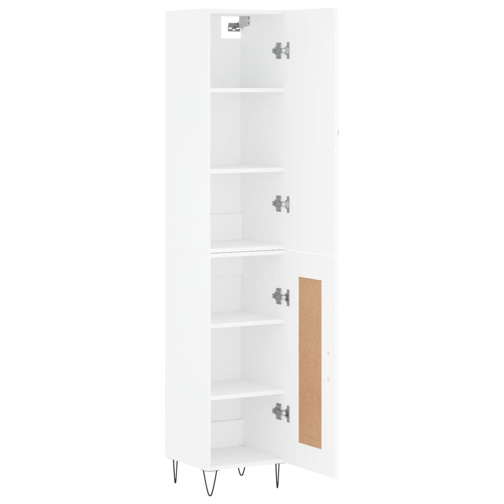 Aparador Alto Madera Contrachapada Blanco 34,5x34x180 Cm_3