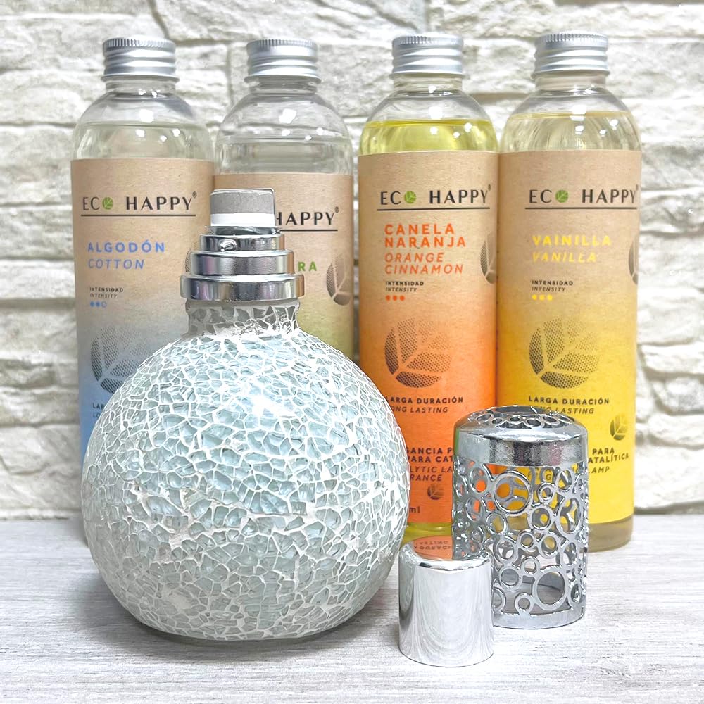Lámpara Catalítica Mosaico Blanco (200ml) - Sanea El Ambiente Y Elimina Los Malos Olores E Impurezas Del Aire_5