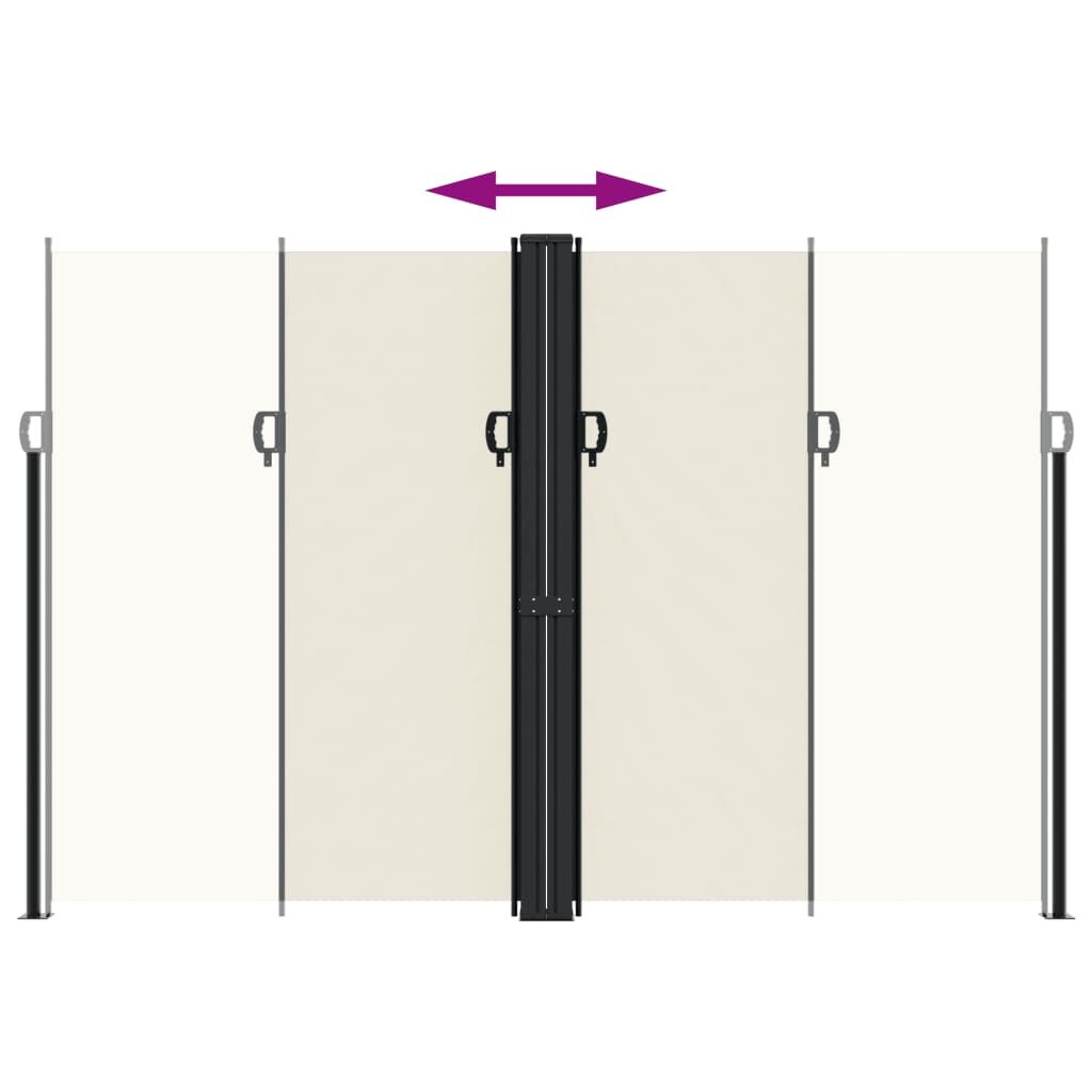 Vidaxl Toldo Lateral Retráctil Crema 220x1200 Cm_4