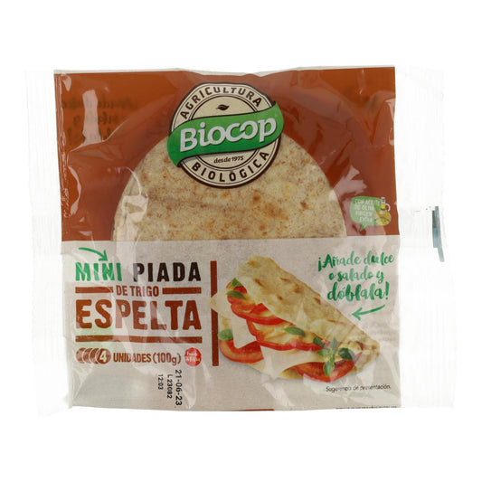 Piadinas Mini de trigo Espelta Biocop 100 g