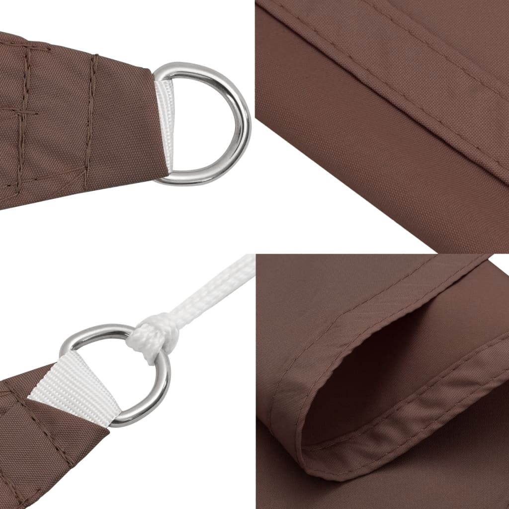 Toldo De Vela Triangular Tela Oxford Marrón 3,6x3,6x3,6 M_4