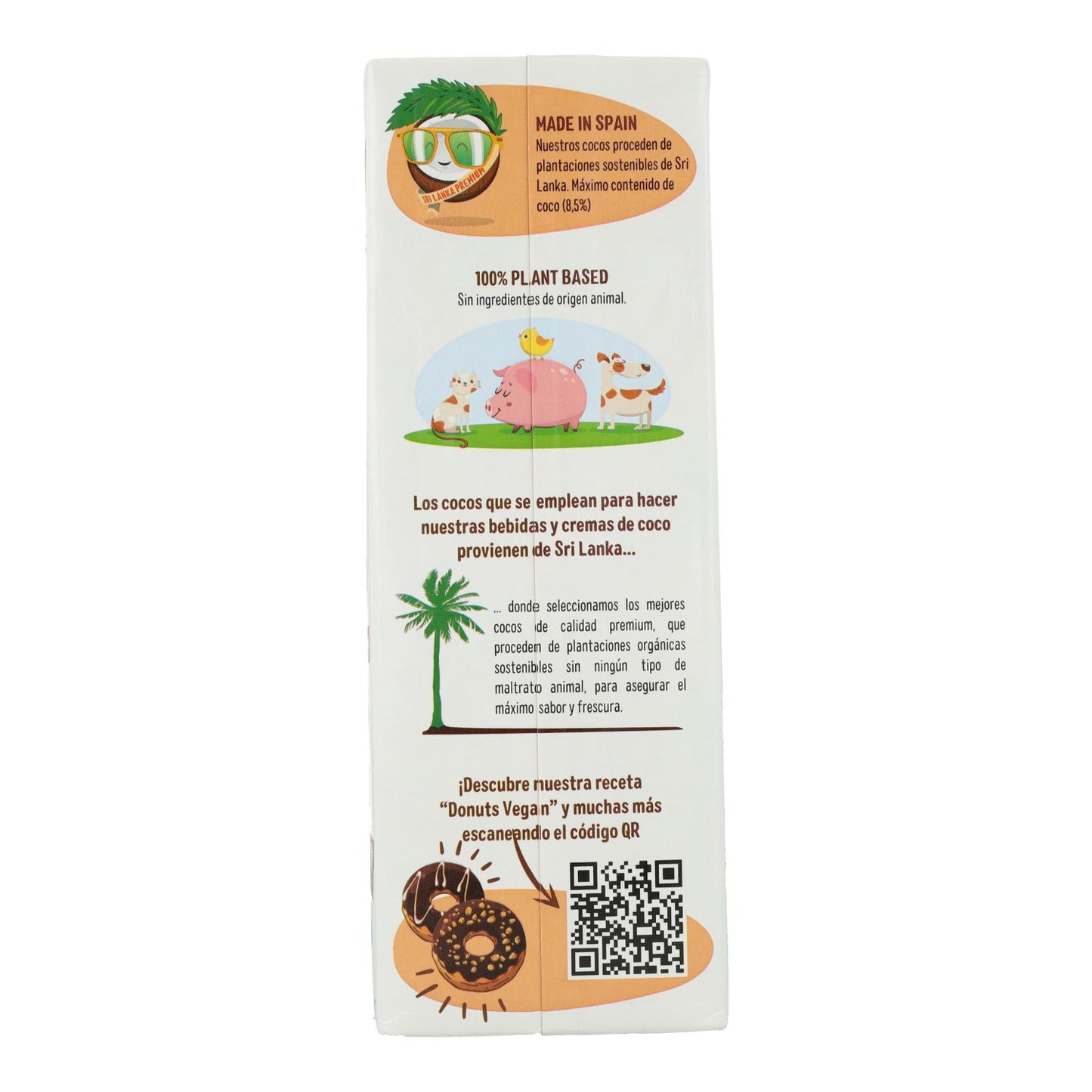 Pack 6 uds Bebida de Coco Calcio sin azúcar Ecomil 1L