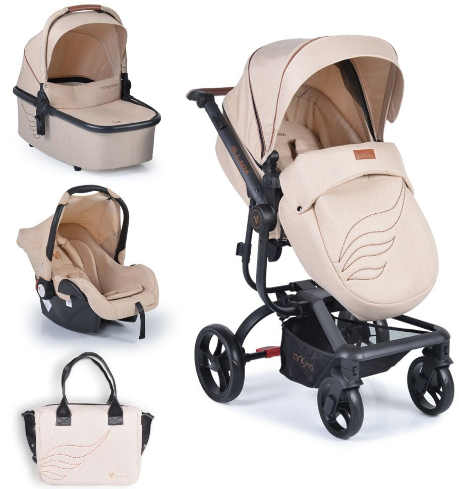 Carrito De Trío Ellada Hasta 22 Kg Beige_0