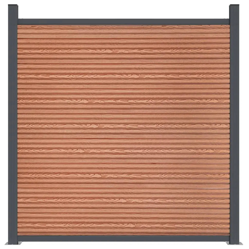 Panel De Valla Wpc Marrón 1564x186 Cm / Vetonek_5