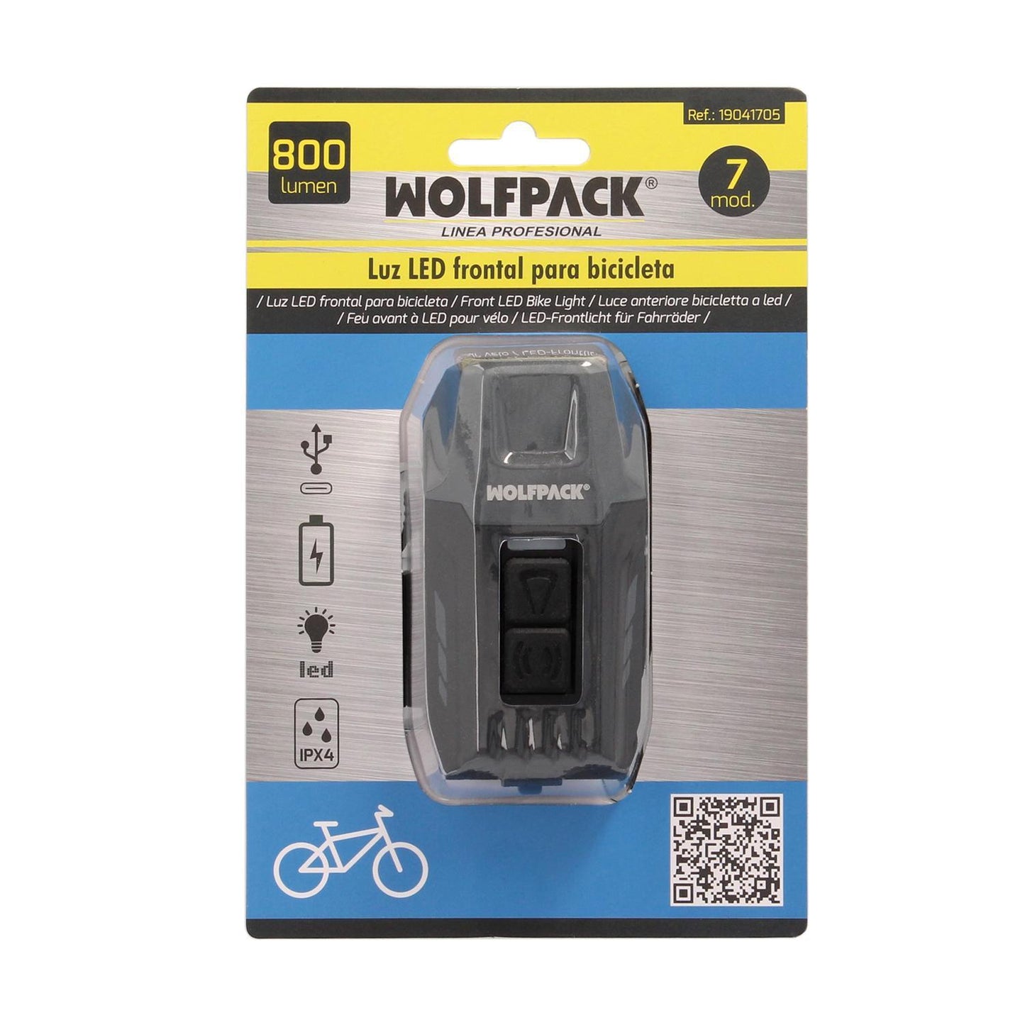 Luz Led Frontal Para Bicicleta / Patinete 800 Lumenes (7 Modos) Bateria Recargable Usb_3