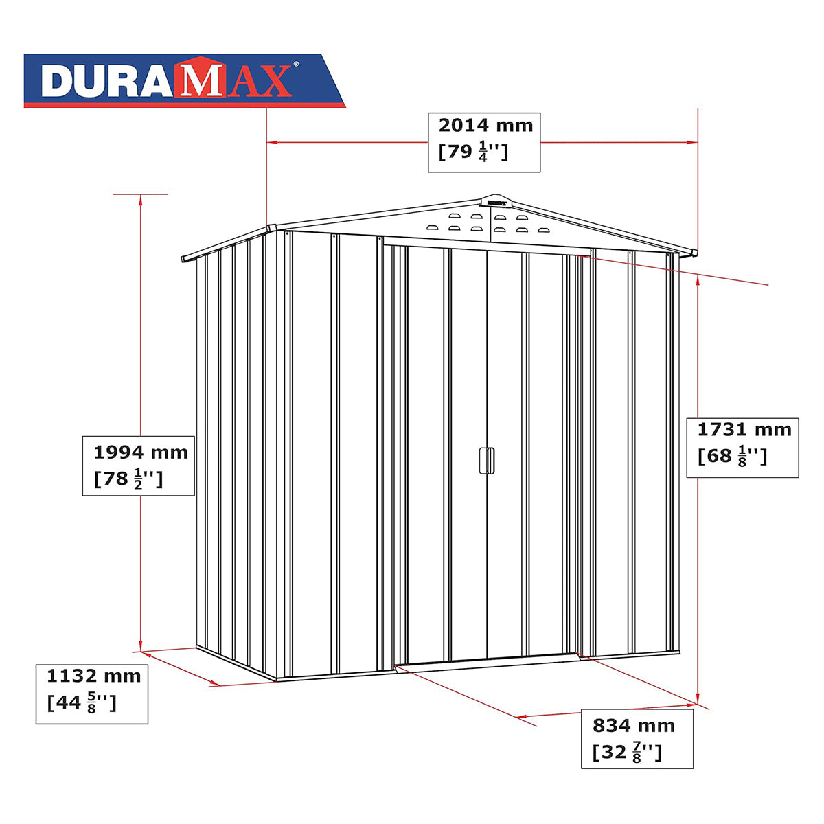 Caseta Jardín Top Venus 6×4 Metal Imitación Madera_3