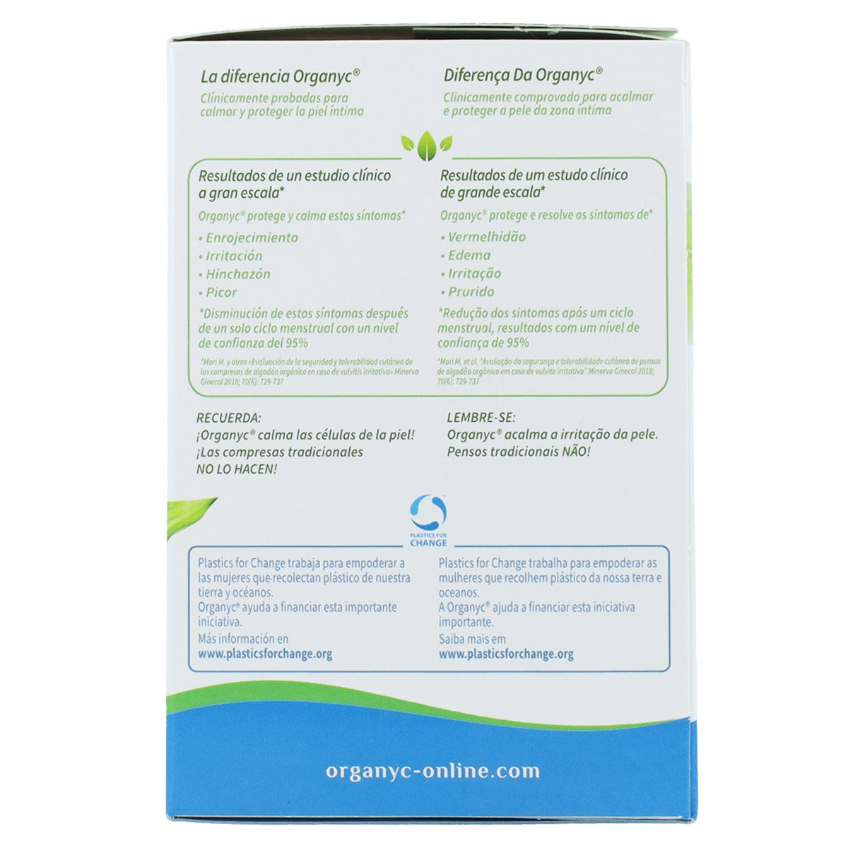 Compresas Día con Alas en bolsa individual Organyc 10 Uds