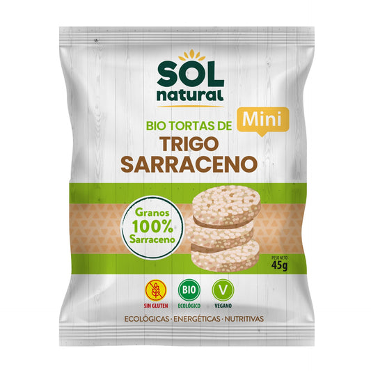 Mini tortitas de trigo sarraceno bio sin gluten Sol Natural 45 g