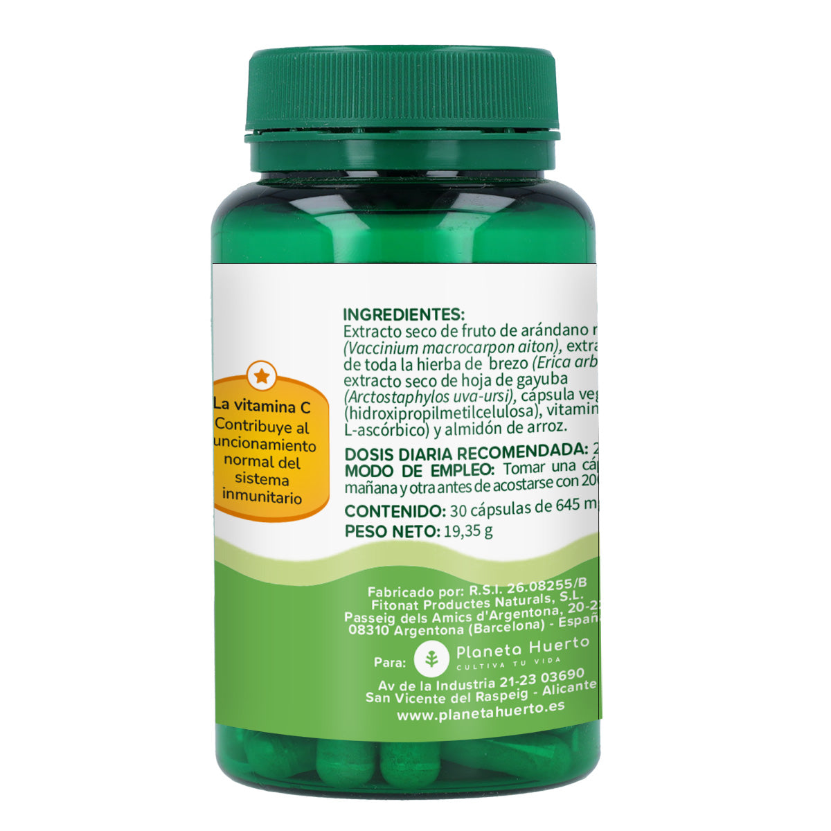 Cranberry Complex arándano rojo Planeta Huerto 30 cápsulas