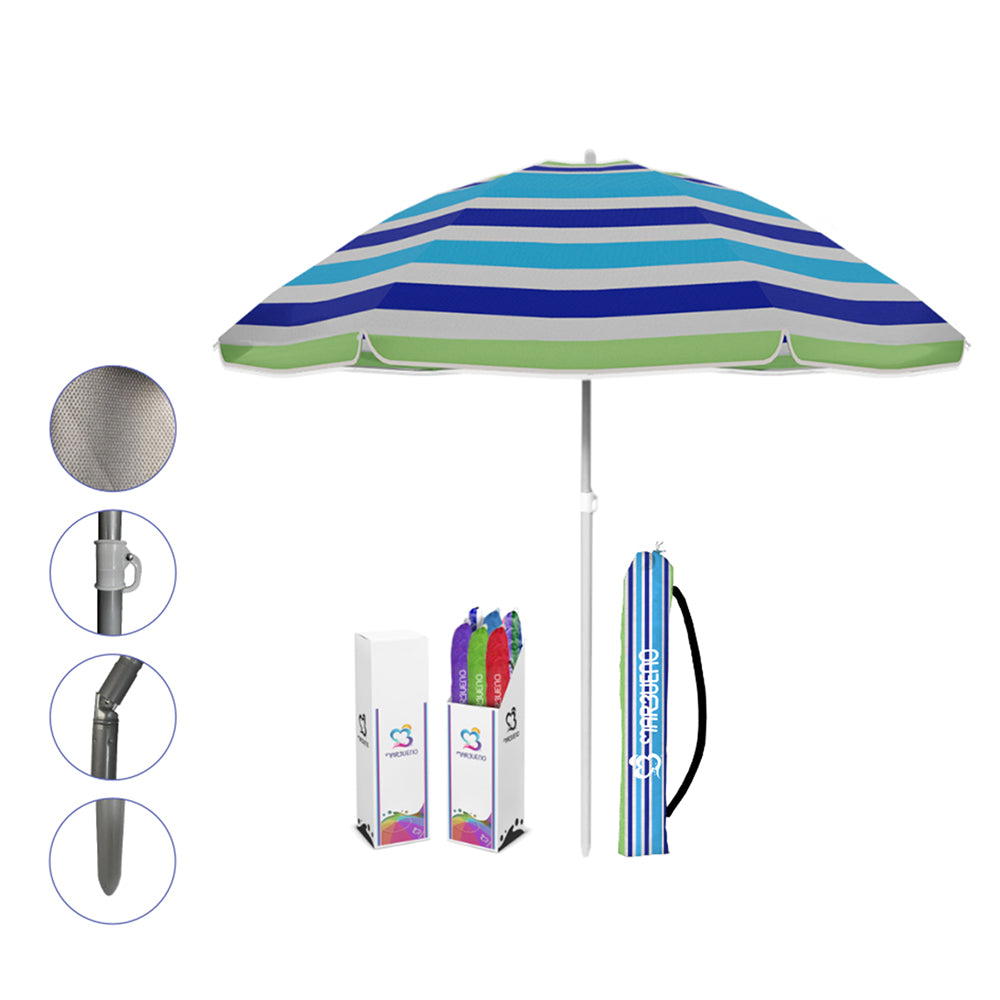 Sombrilla Nylon Y Acero Con Funda - Surtido - Ø 140 Cm_0