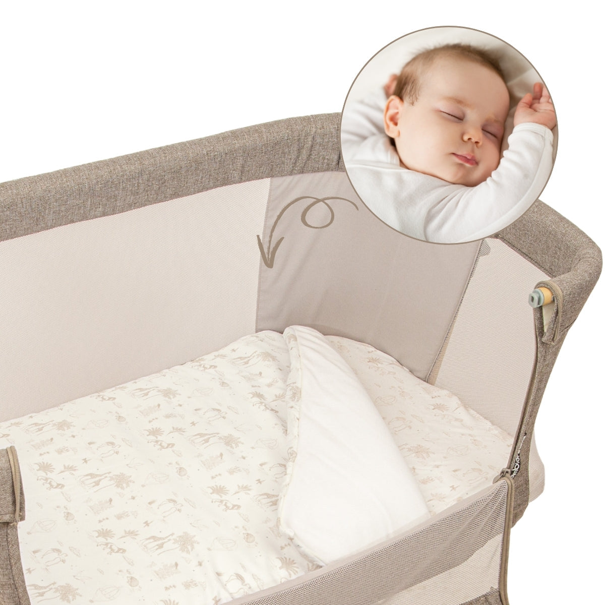 Noe Funda Nórdica Para Minicuna 80x100 Cm