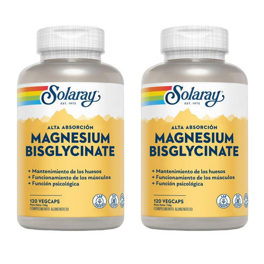 Pack 2x Bisglycinate Magnesio 120 cápsulas vegetales
