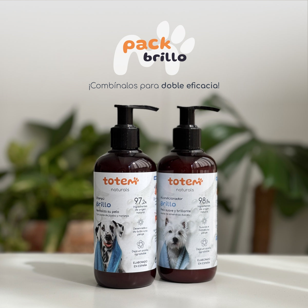 Champú natural para perros suavidad y brillo Totem Naturals 250 ml