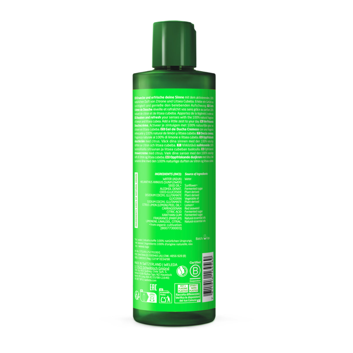 Gel de ducha cremoso Refresh Citrus Weleda 400ml