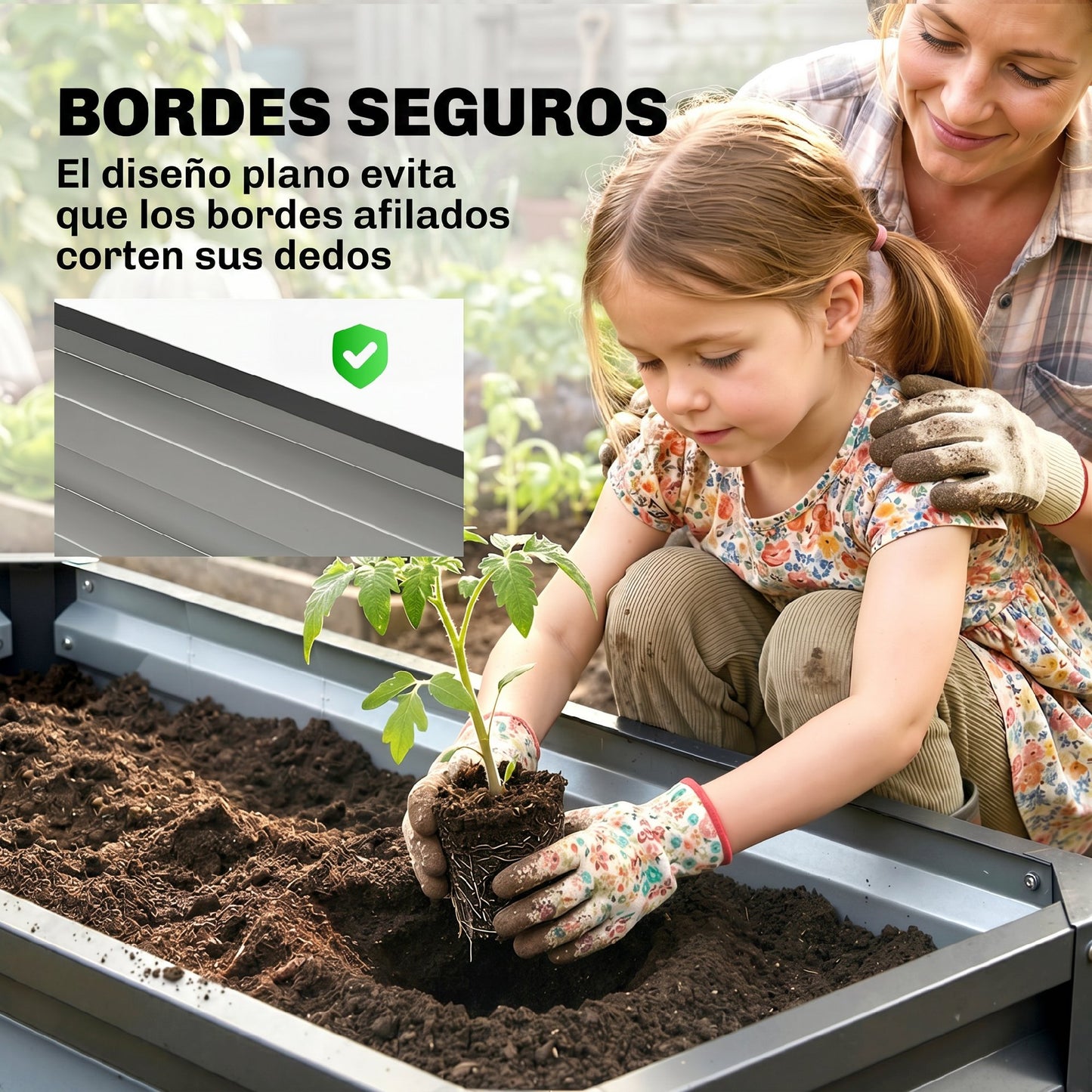 Outsunny Juego De 2 Jardineras Exterior Grandes De Acero 110x50x30 Cm Gris_5