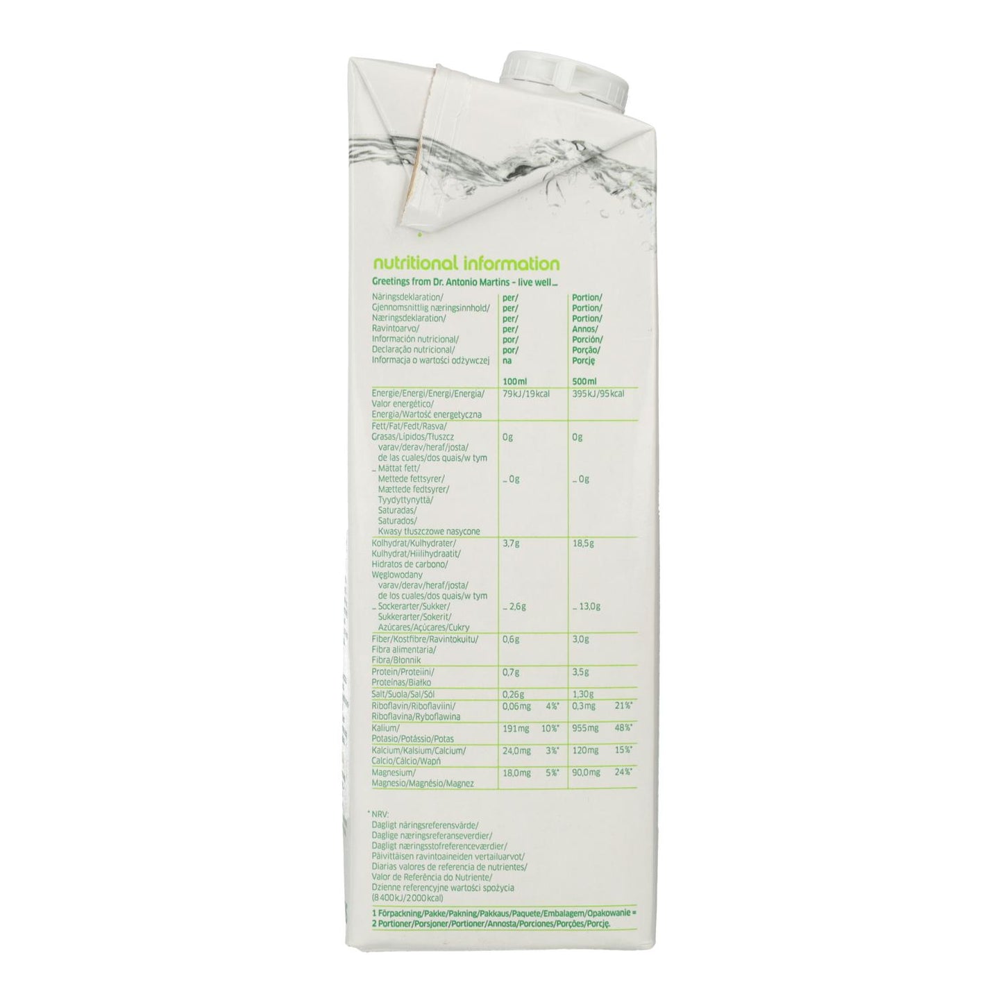 Agua de Coco Natural Dr. Martins 1 L