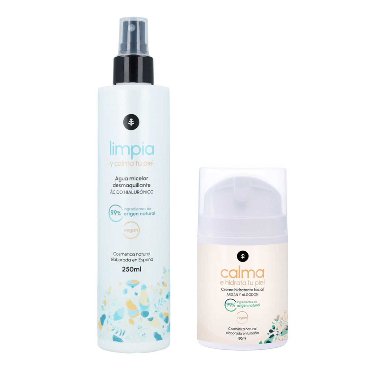 Pack hidratante facial + agua micelar Planeta Huerto