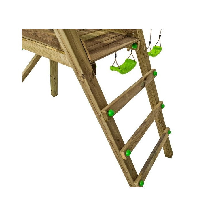 Parque Infantil Masgames Mauna Loa L (madera Cuadrada) 2 Asientos Planos + 1 Asiento Extra Bebe.