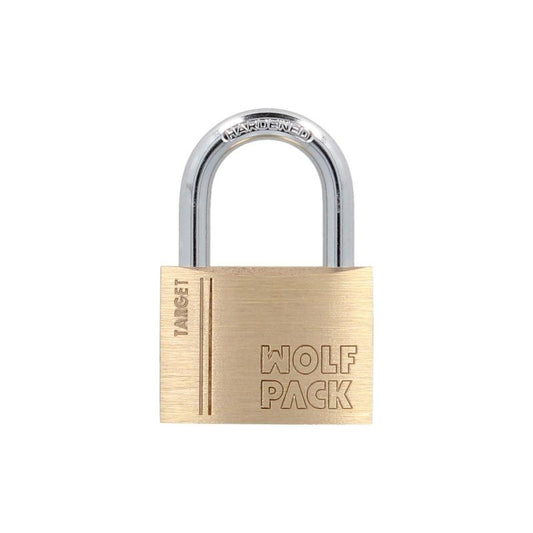 Candado Laton Arco Normal 50 Mm. Serie Target. Arco Endurecido. Candado Maletas, Candado Taquillas, Candado Puertas