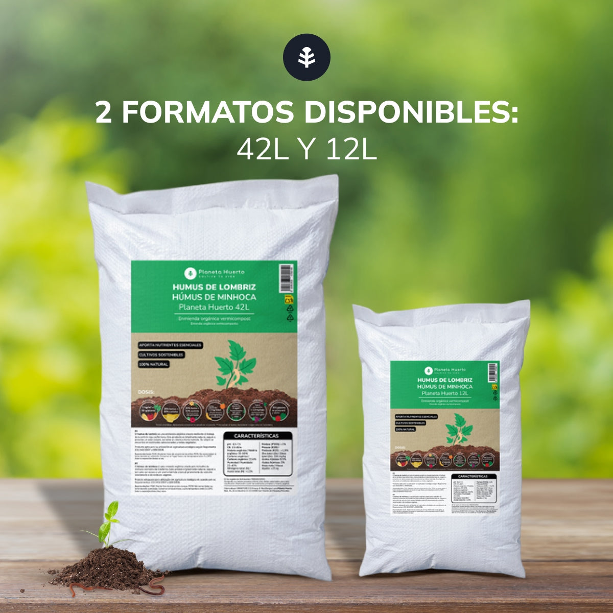 Humus de Lombriz Planeta Huerto 12 l