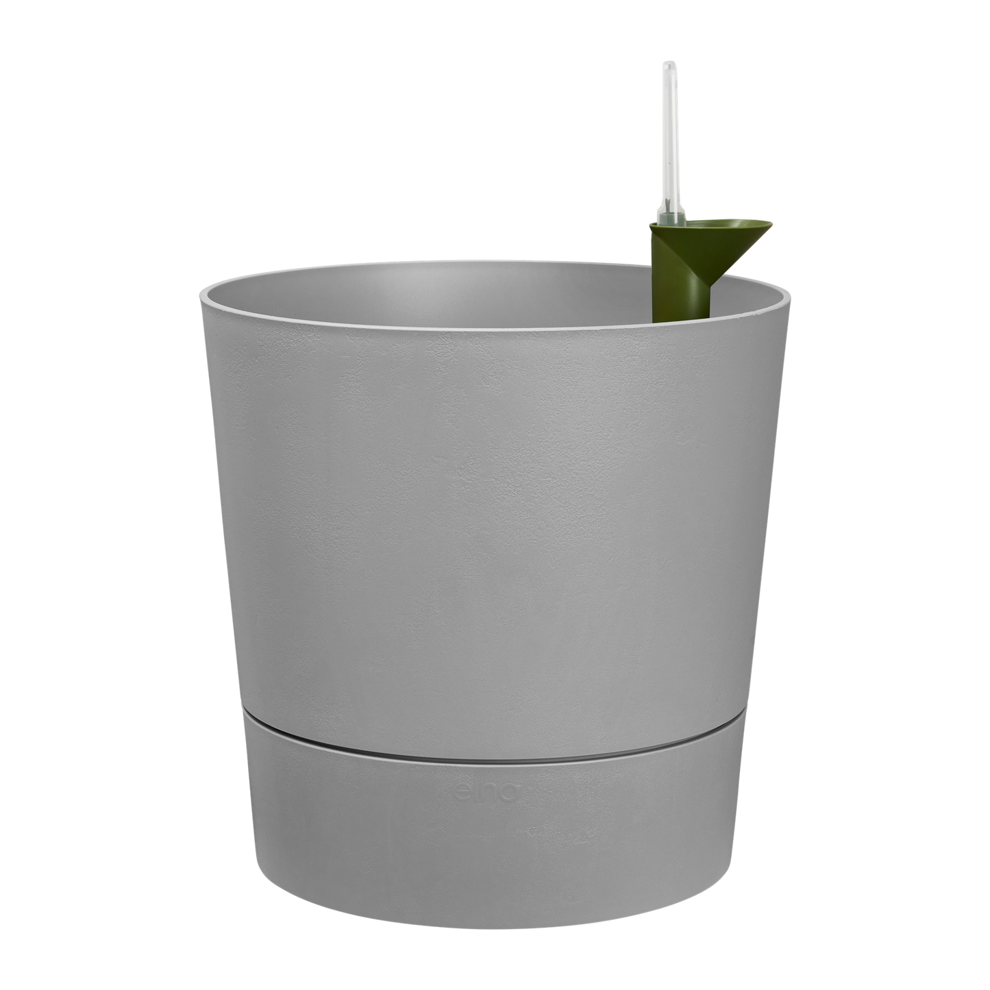 Macetero con autoriego Greensense Aquacare Round Elho 35cm light concrete