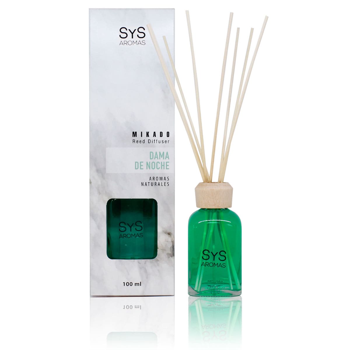 Ambientador Mikado Dama de Noche Mármol SYS Aromas 100 ml | Aroma Floral y Agreste | Relajante_0