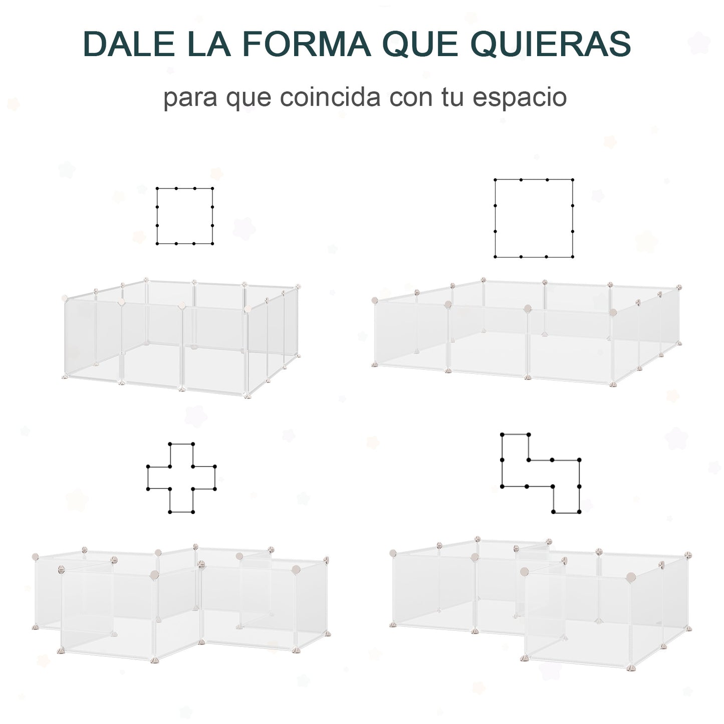 Pawhut Valla Para Animales De Metal Modulable Con 12 Paneles Cobayas Y Cachorros_5