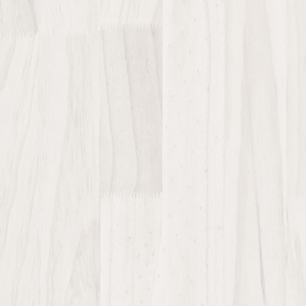 Armario Auxiliar Madera Maciza De Pino Blanco 60x36x65 Cm / Vetonek_5