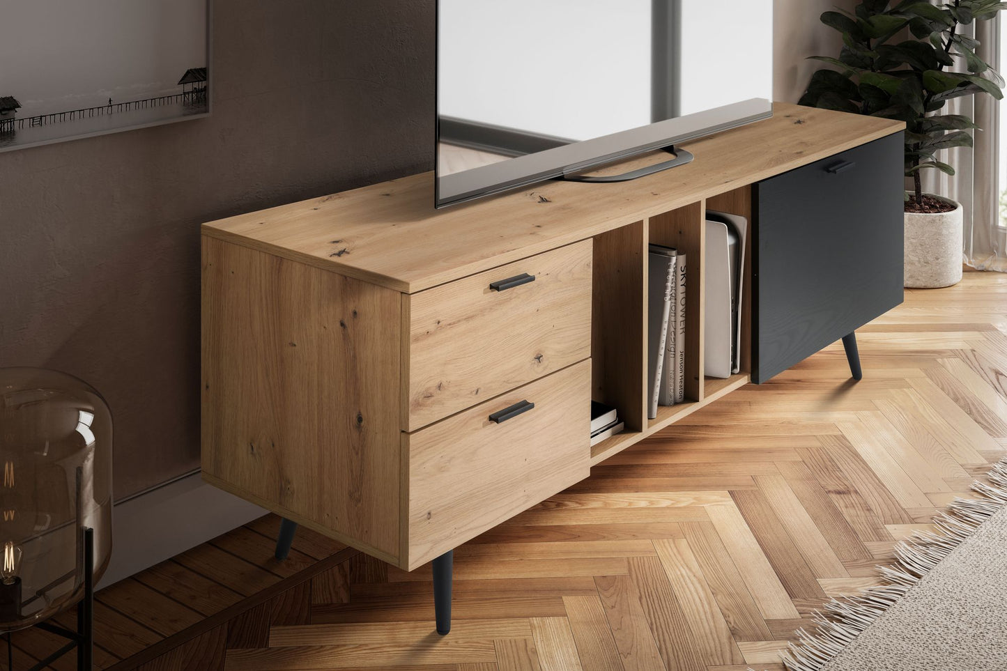 Mueble De Tv Sólido Y Duradero Modelo Wl6.820_4