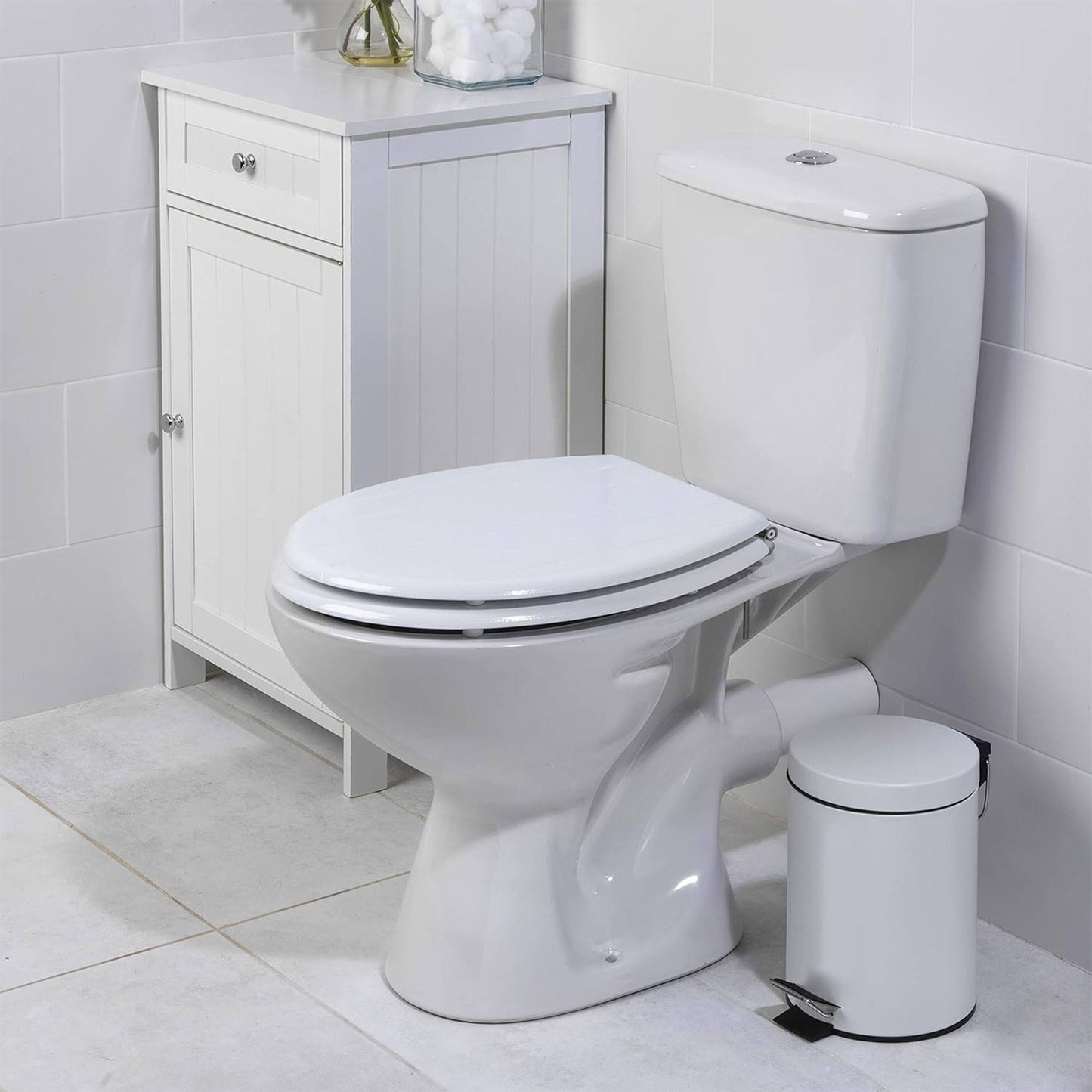 Asiento De Baño Duroplast 38x5,5x47cm Con Tapa Y Bisagras Cromadas Abs - Well Home_2