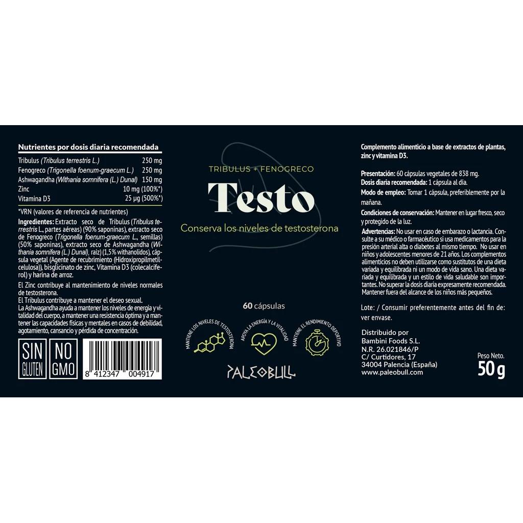 Testo Potenciador energía y vitalidad Paleobull 50 g