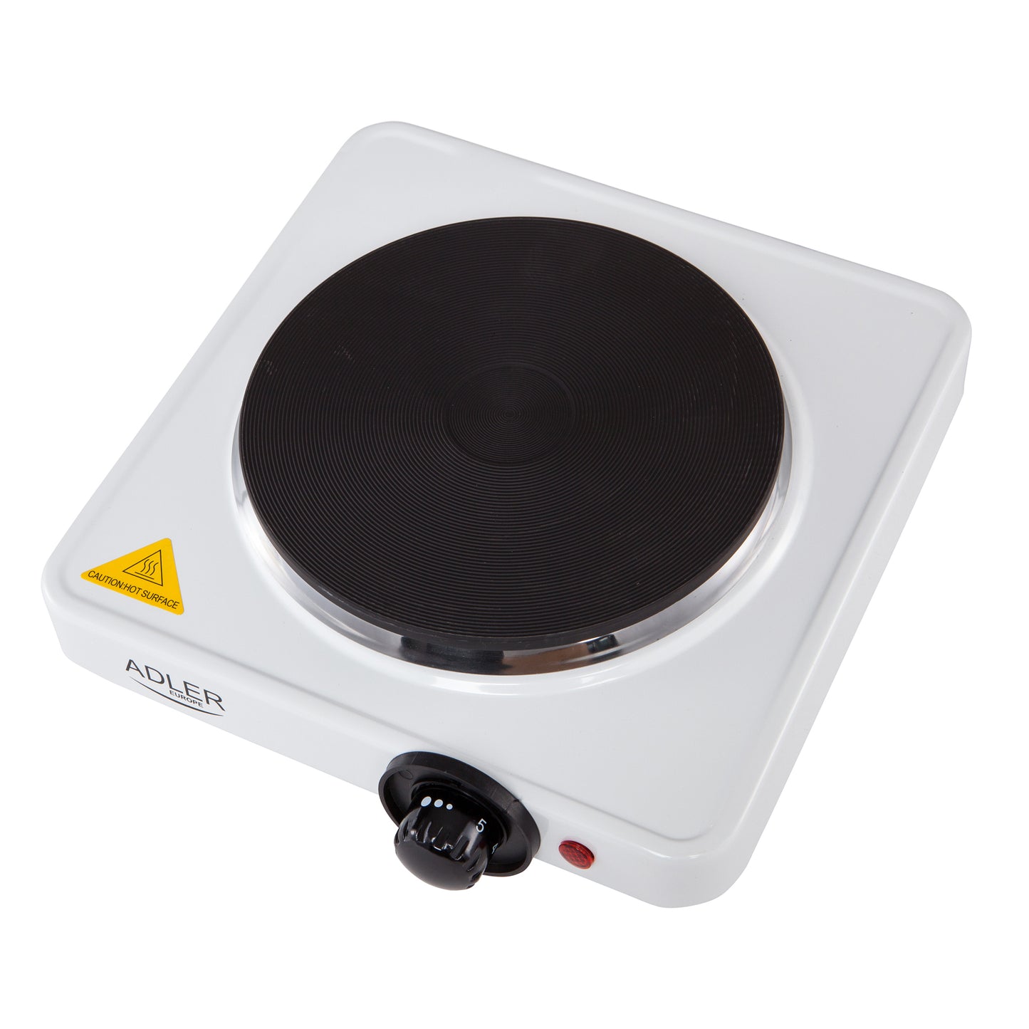 Hornillo Eléctrico, Zona Cocinado 18,5 Cm, Termostato Regulación Continua, Compacto,  Camping Adler Ad6503 Blanco