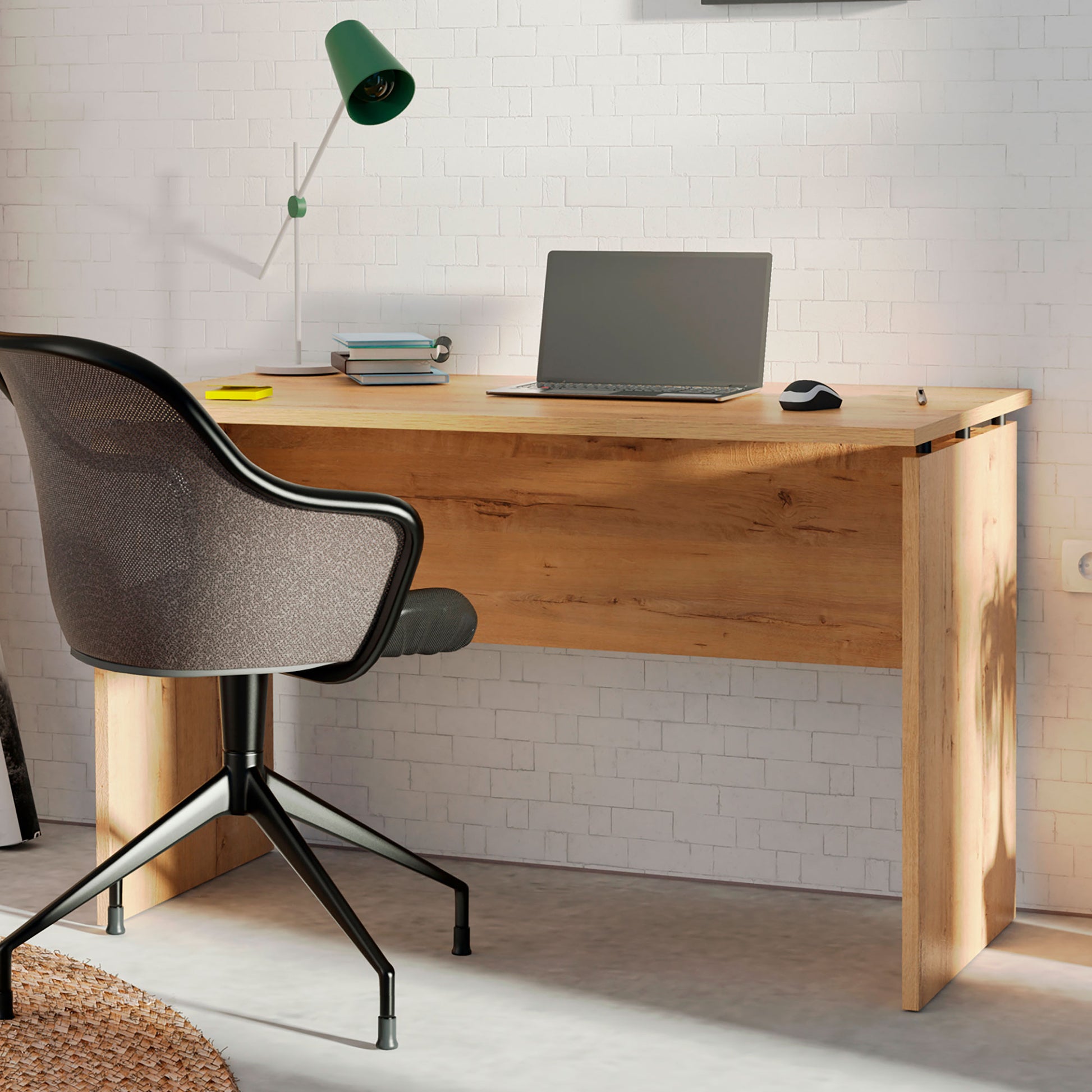 Escritorio, Mesa De Ordenador Oficina, Estudio 76 X 120 X 68 Cm, Despacho, Habitación, Desk, Briebe, Zenith, Madera