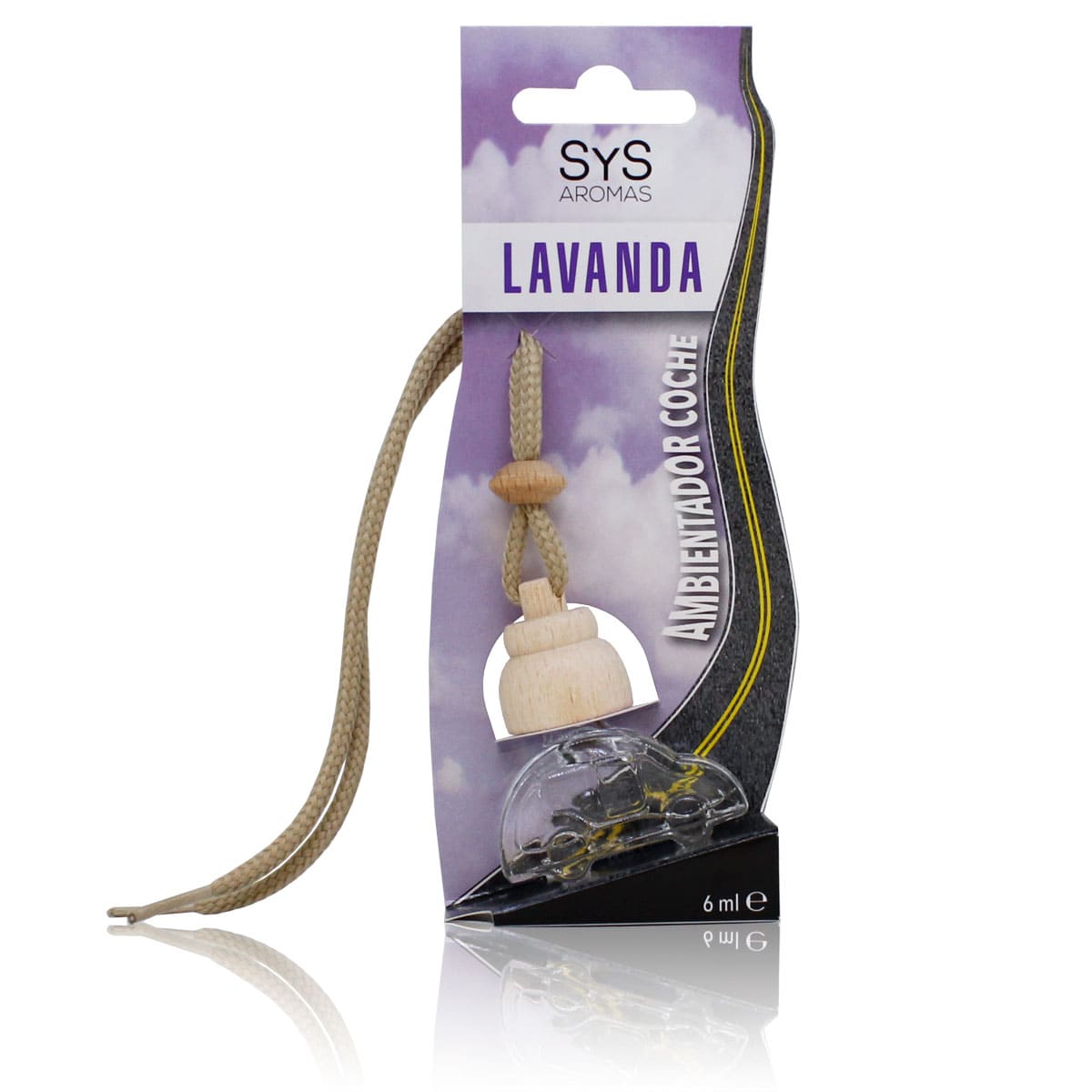 Ambientador Coche Lavanda Little Car SYS Aromas 6 ml | Aroma Floral y Agreste | Suave y Relajante_0