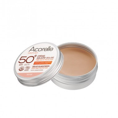 Crema Solar Solida Color Beige Spf 50+ Acorelle 20 g