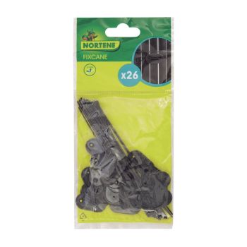 Fijación para cañizos Fixcane negro Nortene 26 ud