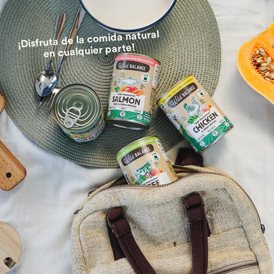 Lata de Salmón y Ternera BARF para perros Wild Balance 400 g