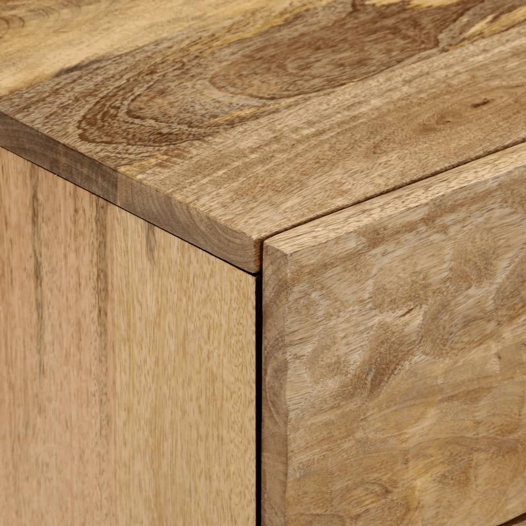 Mesita De Noche De Madera Maciza De Mango 40x33x46 Cm_4