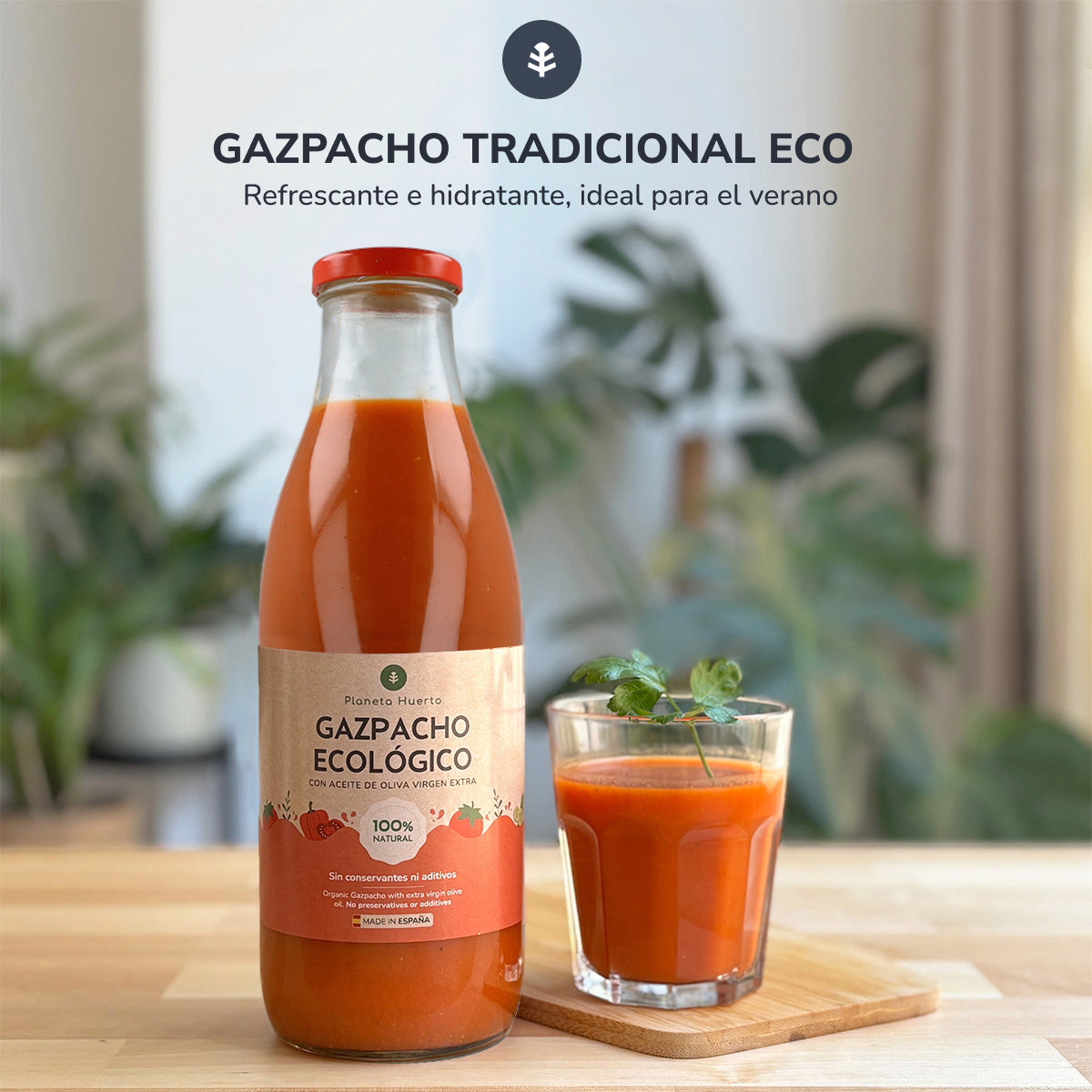 Pack 6x Gazpacho tradicional ECO con AOVE Planeta Huerto 1L