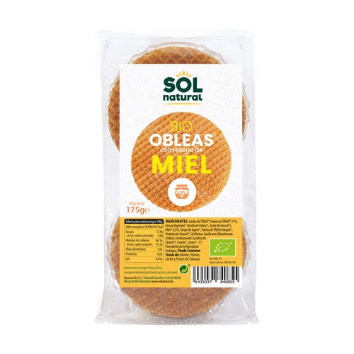Obleas rellenas de miel BIO Sol Natural 175 g