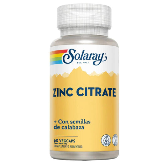 Zinc Semilla Calabaza Solaray 60 cápsulas
