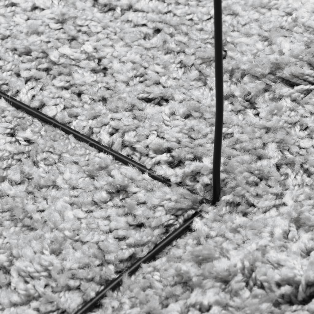 Alfombra Peluda De Pelo Largo Moderna Pamplona Beige Ø 120 Cm / Vetonek_5
