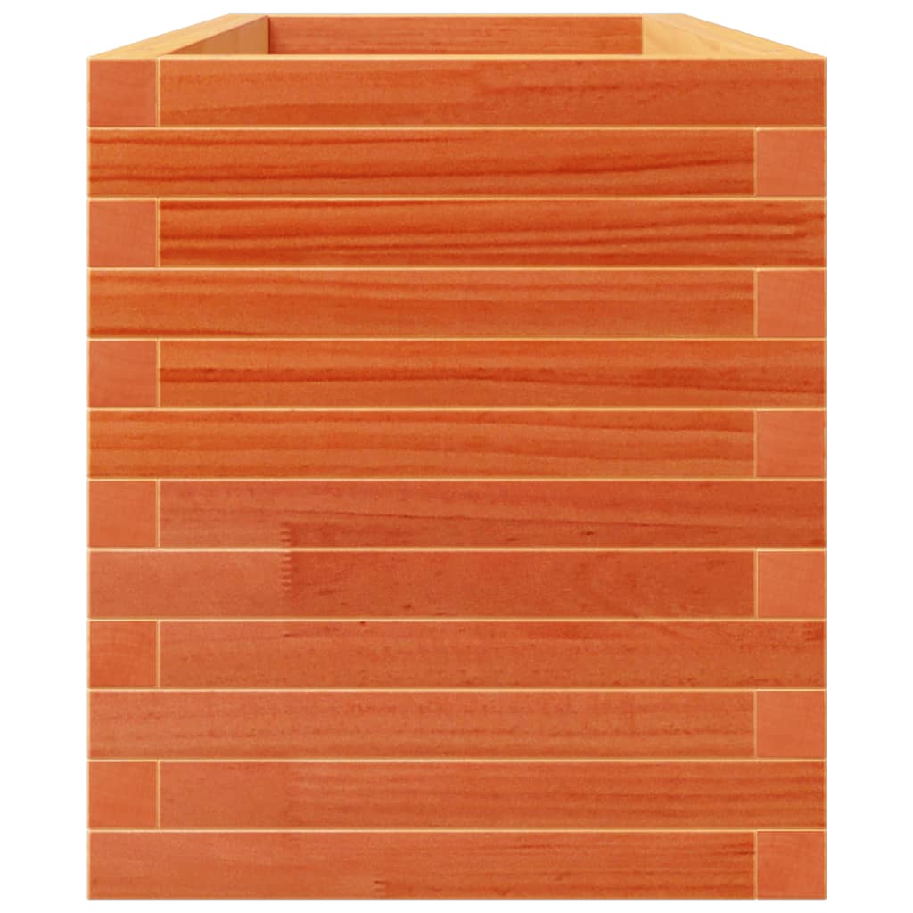 Jardinera Madera Maciza De Pino Marrón Cera 110x40x49,5 Cm_5