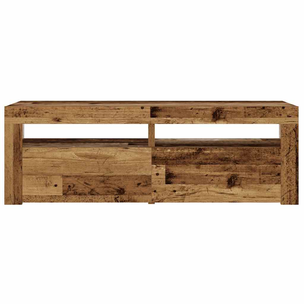 Mesitas De Noche Con Luces Led 2 Uds Madera Vieja 60x35x40 Cm_4