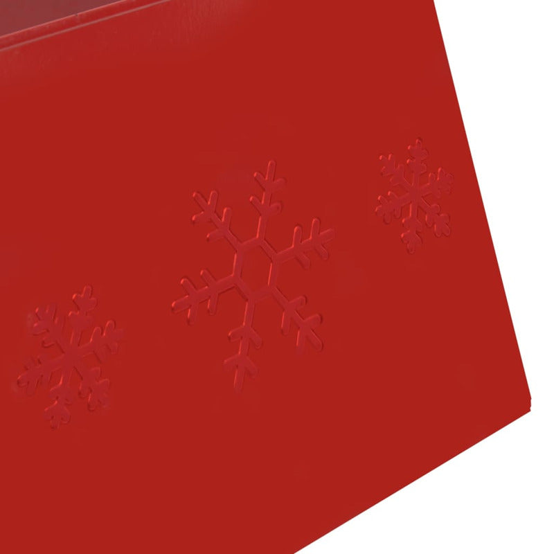 Vidaxl Falda Del Árbol De Navidad Roja Ø68x25 Cm_5